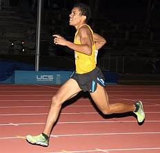 Stephen Sanday in the 9 March Athletics ACT Summer Series